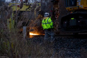 roadroad work, maintenance of way vehicles, cutting rail