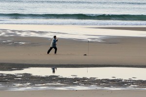 Tai Chi on beach