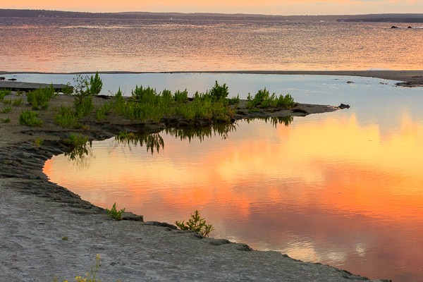 sunset in Halls Harbor Nova Scotia